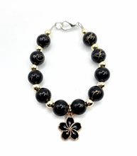 Load image into Gallery viewer, Black Flower Charm
