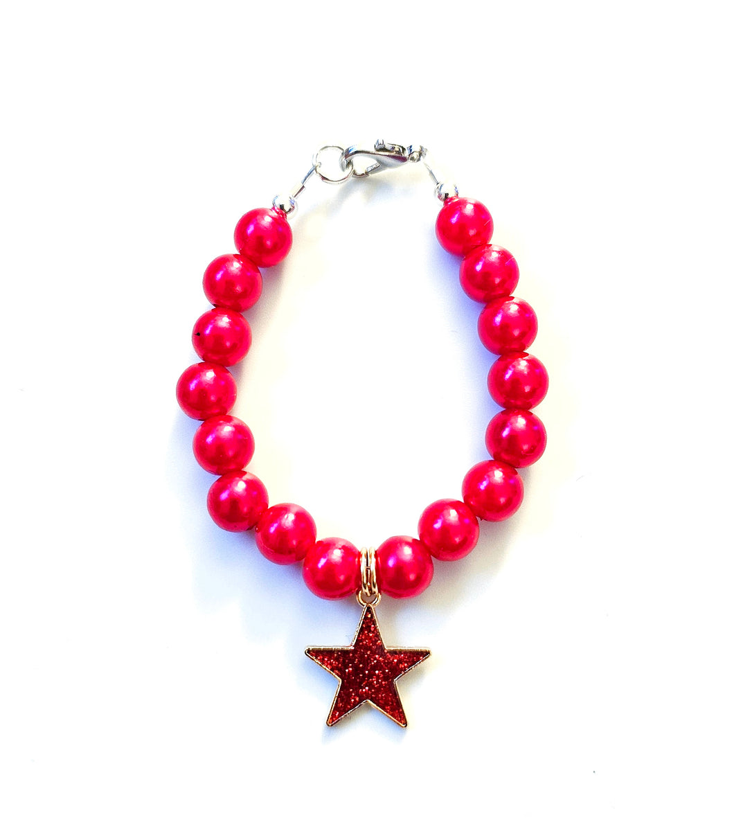 Red Star with Pearls