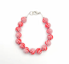 Load image into Gallery viewer, Red and Silver Swirl
