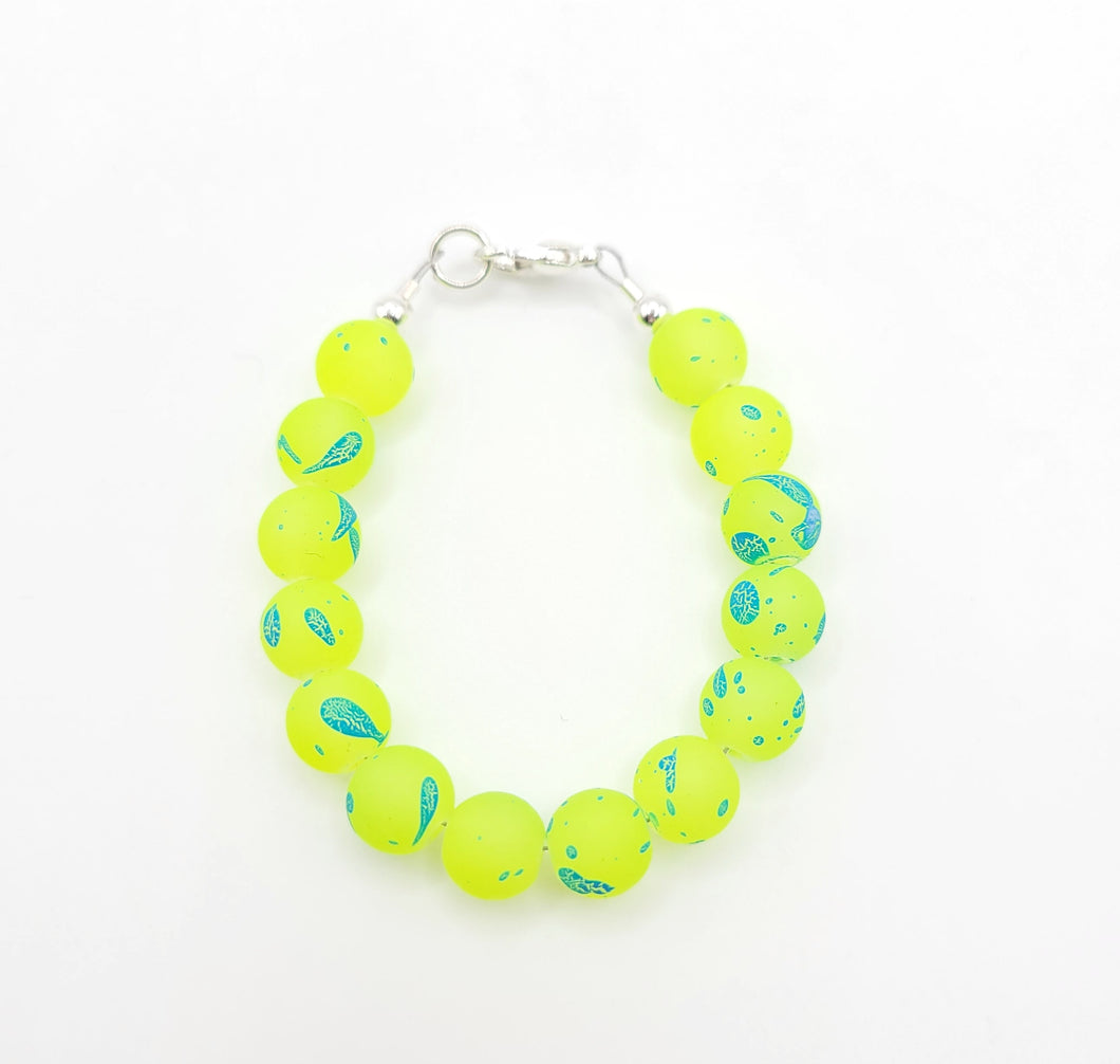 Lime Green & Blue Splatter