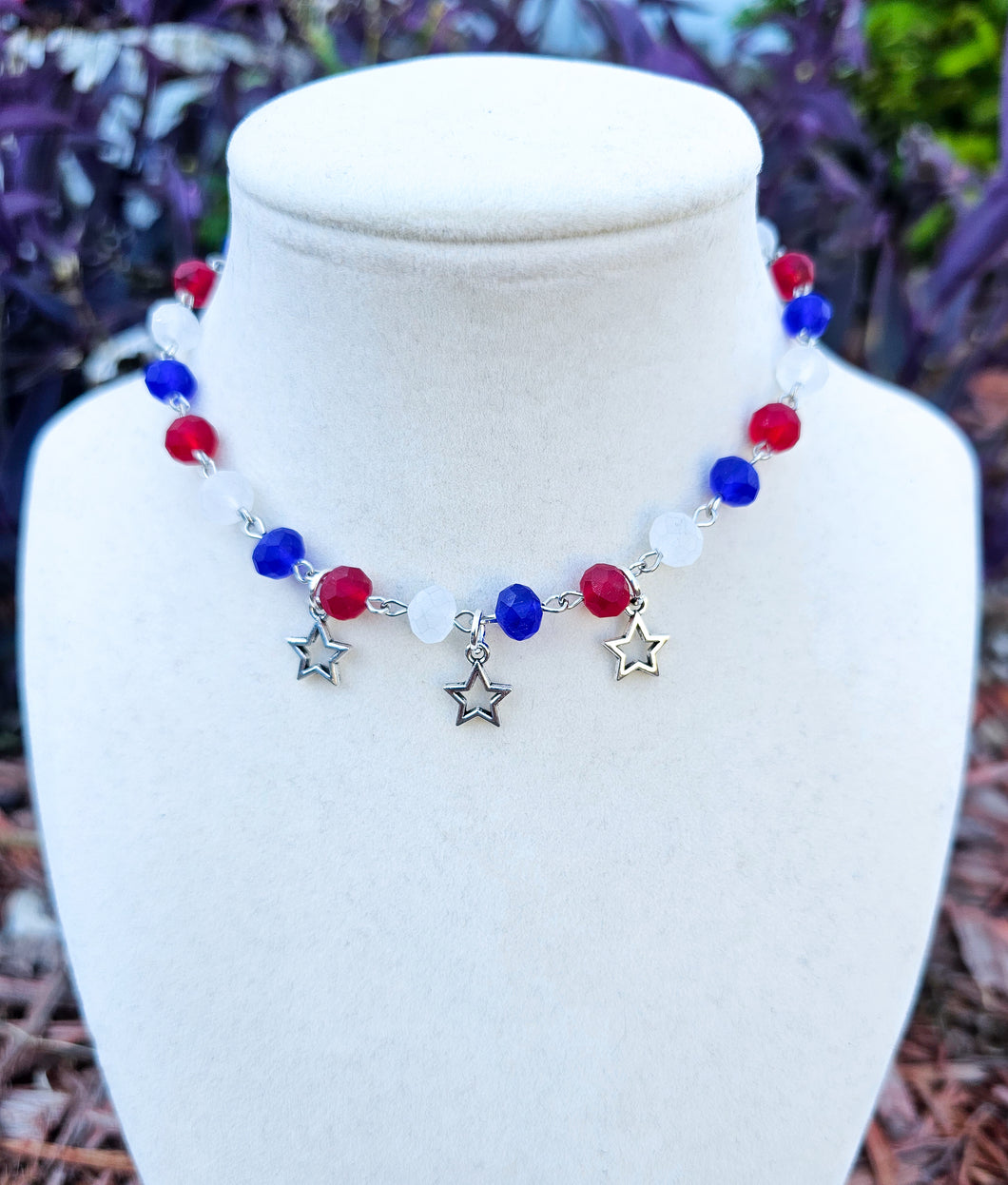 Red White and Blue Matte with Triple Stars