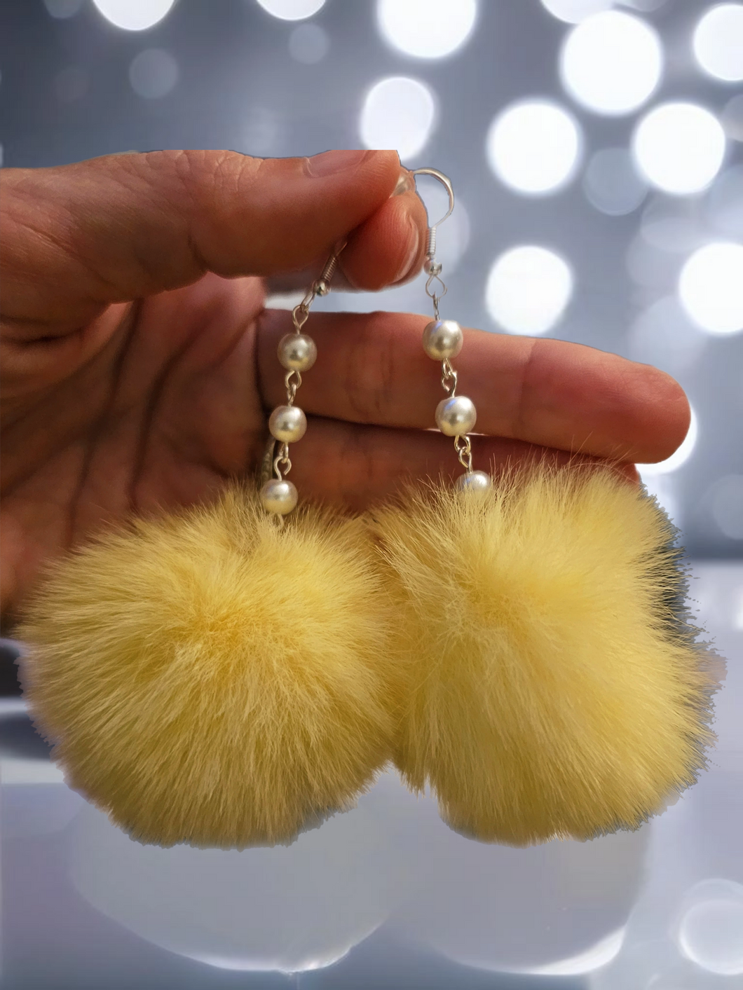 Pastel Yellow Poms