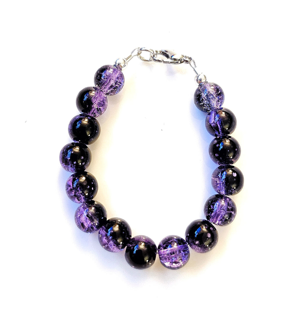 Purple and Black Crackle