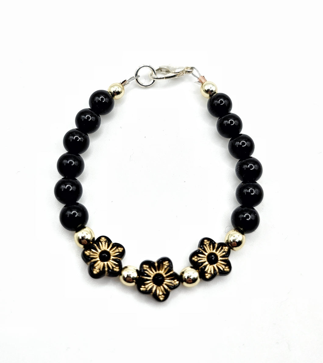 Triple Black Flower