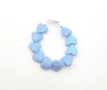 Load image into Gallery viewer, Blue Glitter Hearts
